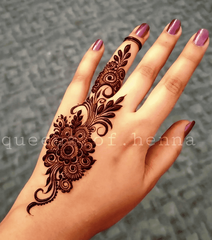 Good Looking Rose Mehndi Design