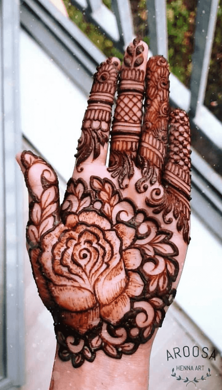 Magnetic Rose Mehndi Design