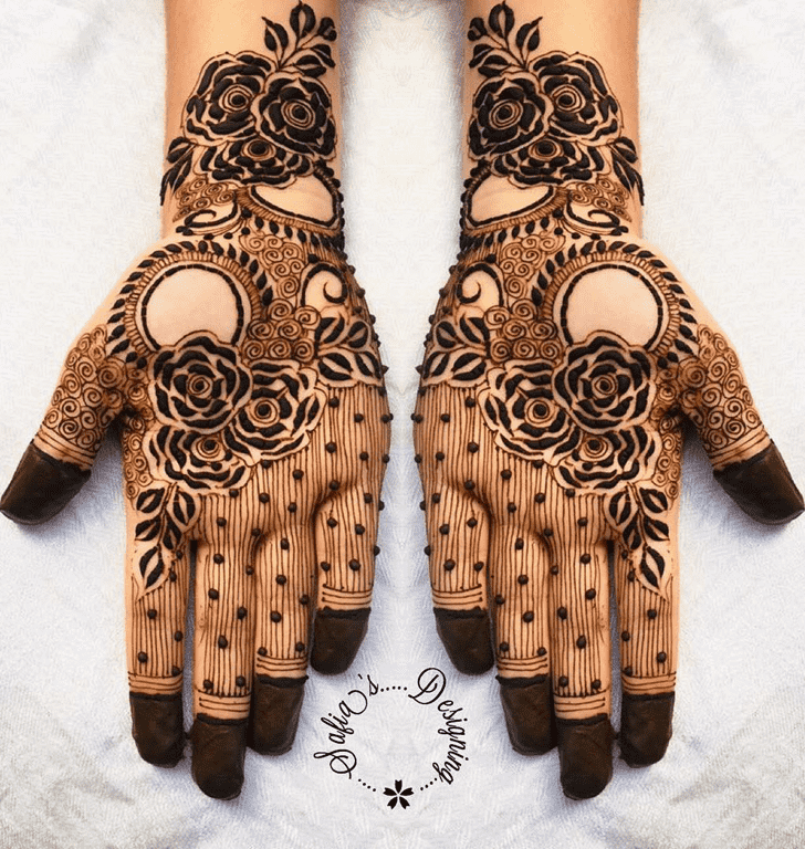 Mesmeric Rose Mehndi Design