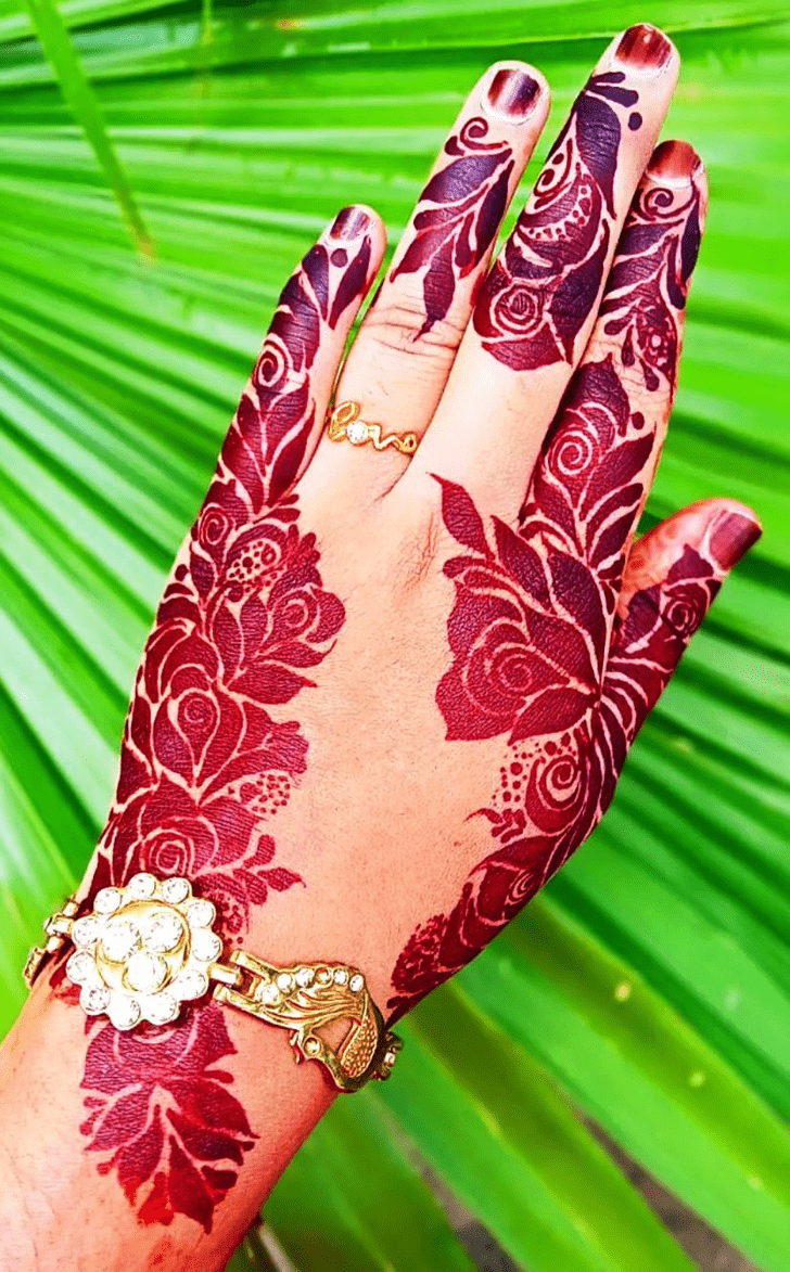 Slightly Rose Mehndi Design