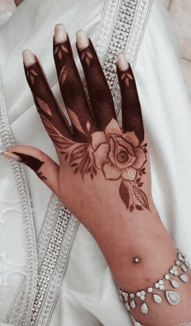 Splendid Rose Mehndi Design