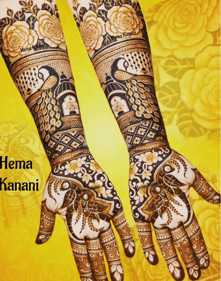 Wonderful Rose Mehndi Design