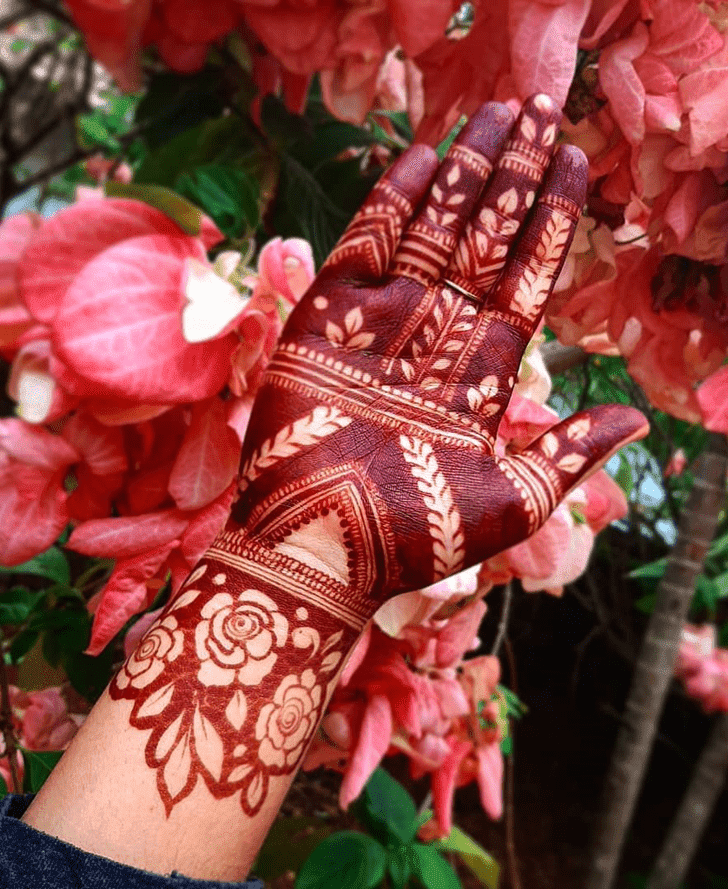 Graceful Roses Henna Design