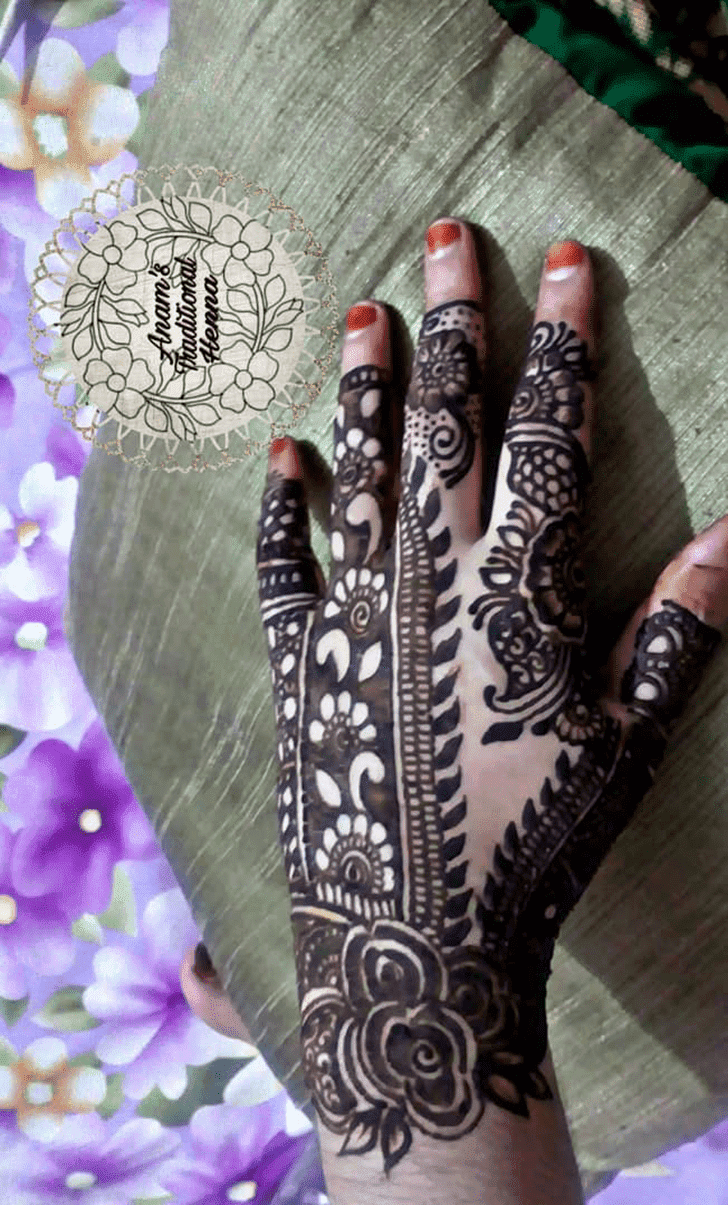 Refined Roses Henna Design