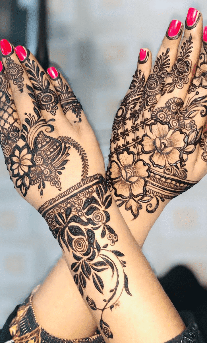 Slightly Roses Mehndi Design