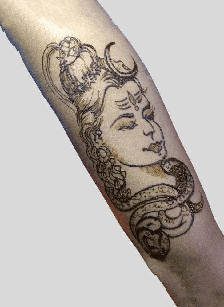 Angelic Shiv Henna Design