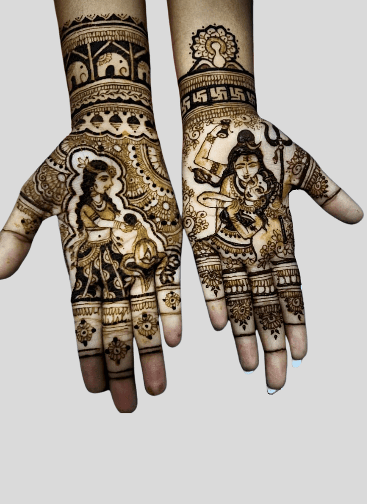 Appealing Shiv Henna Design