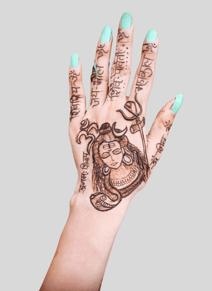 Bewitching Shiv Henna Design