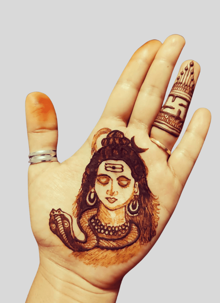 Classy Shiv Henna Design