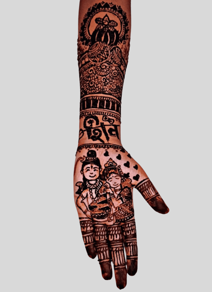 Delightful Shiv Henna Design