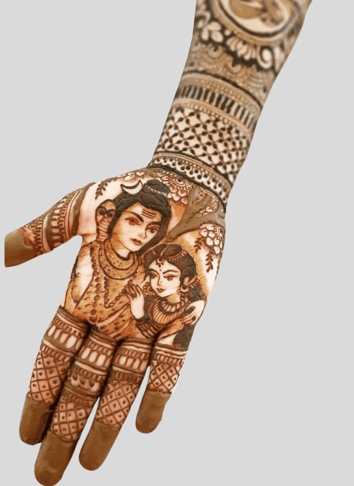 Exquisite Shiv Henna Design