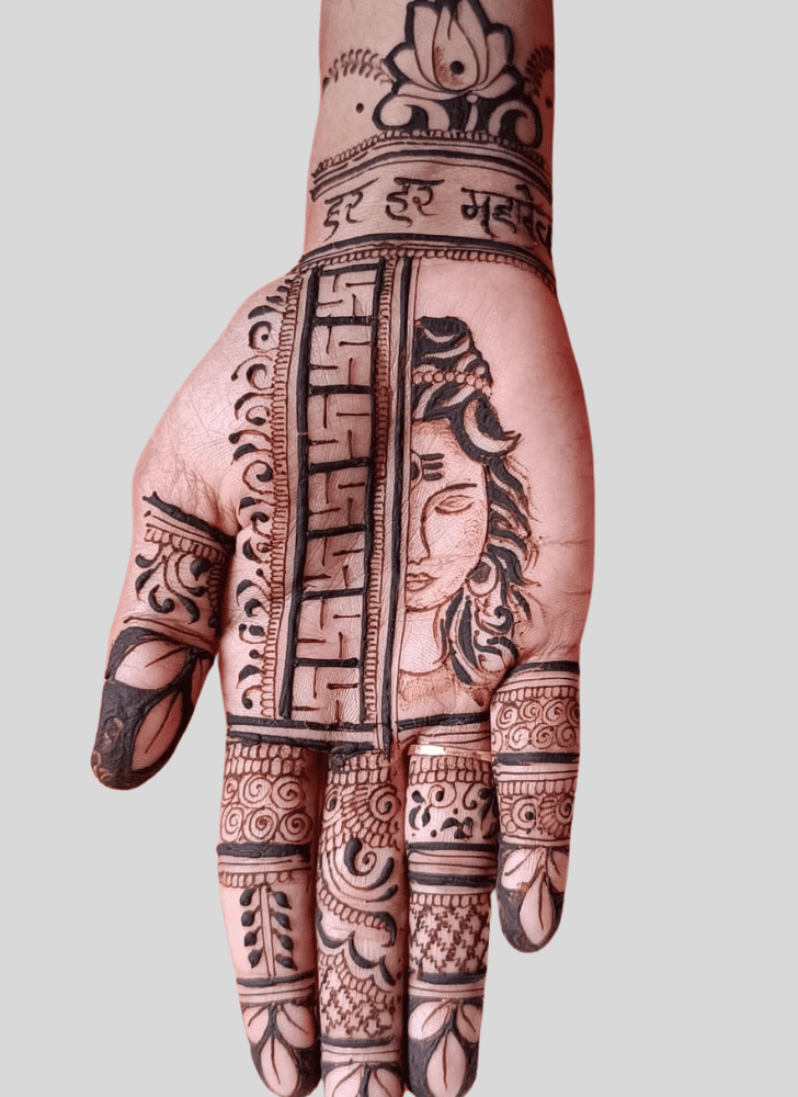 Graceful Shiv Henna Design