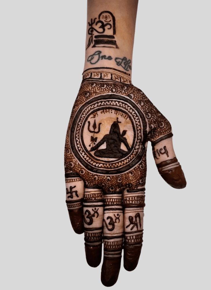 Inviting Shiv Henna Design