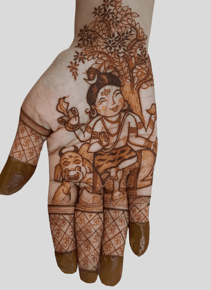 Pretty Shiv Henna Design