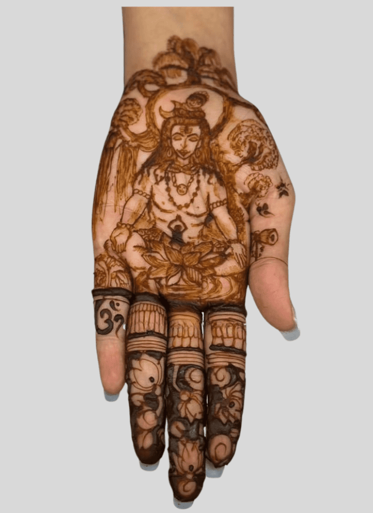 Refined Shiv Henna Design