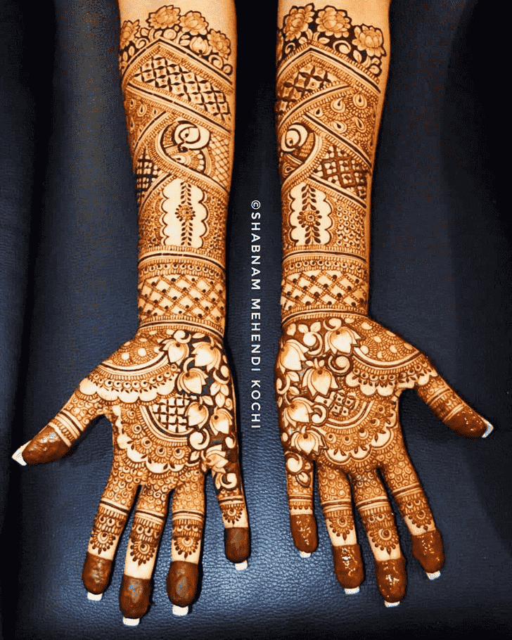 Pleasing Shivratri Henna design