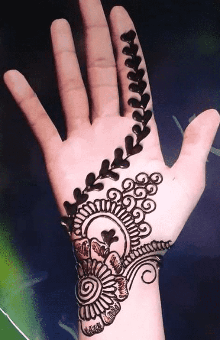 Lovely Side Mehndi Design