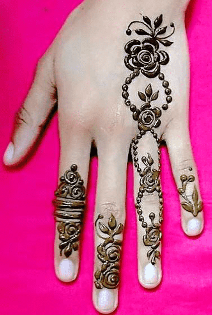 Magnificent Simple Palm Henna Design