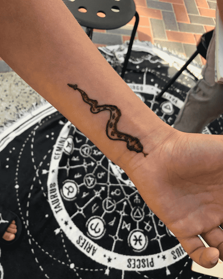 Arm Snake Henna Design