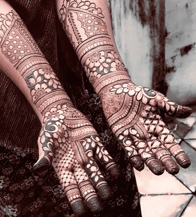 Arm South Indian Henna Design