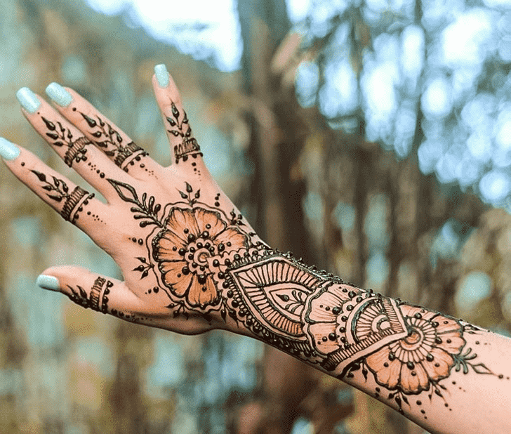 Graceful South Korea Henna Design