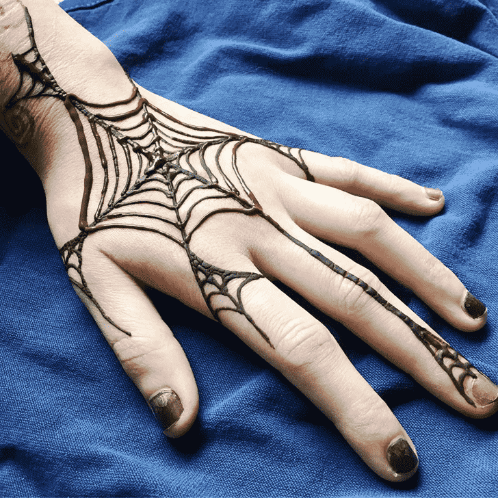 Charming Spider Henna design