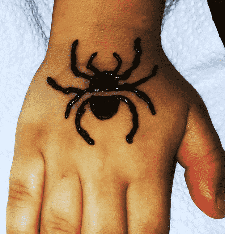 Delicate Spider Henna design