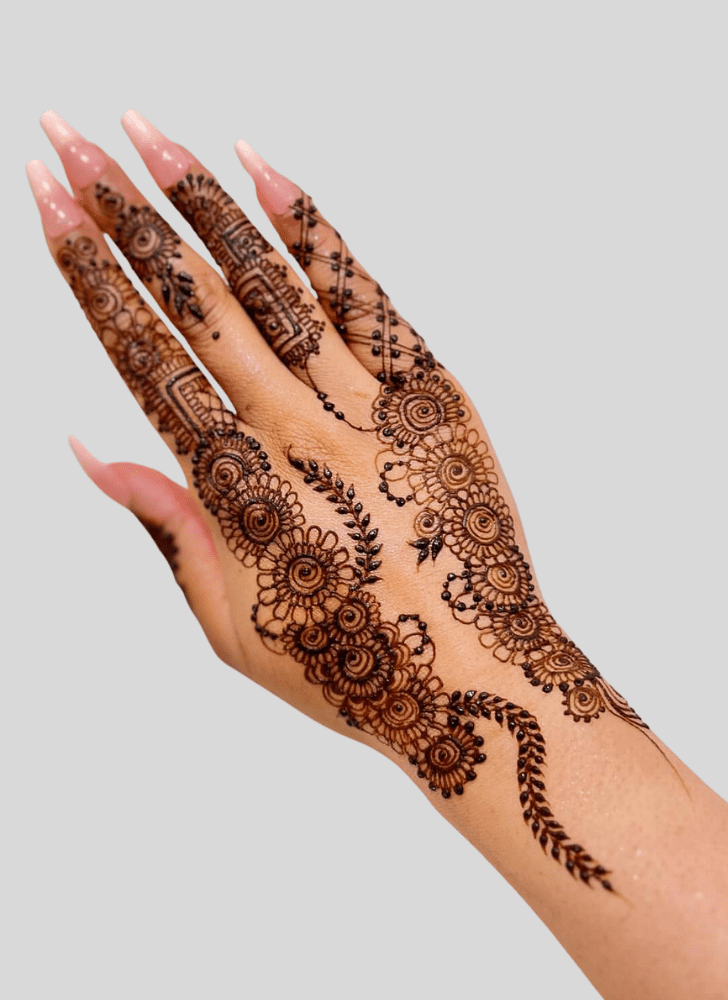 Delicate Sri Lanka Henna Design