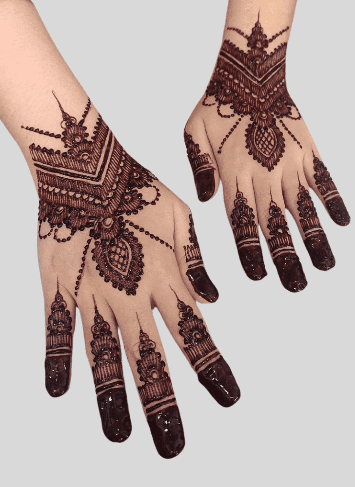 Lovely Stencils Mehndi Design