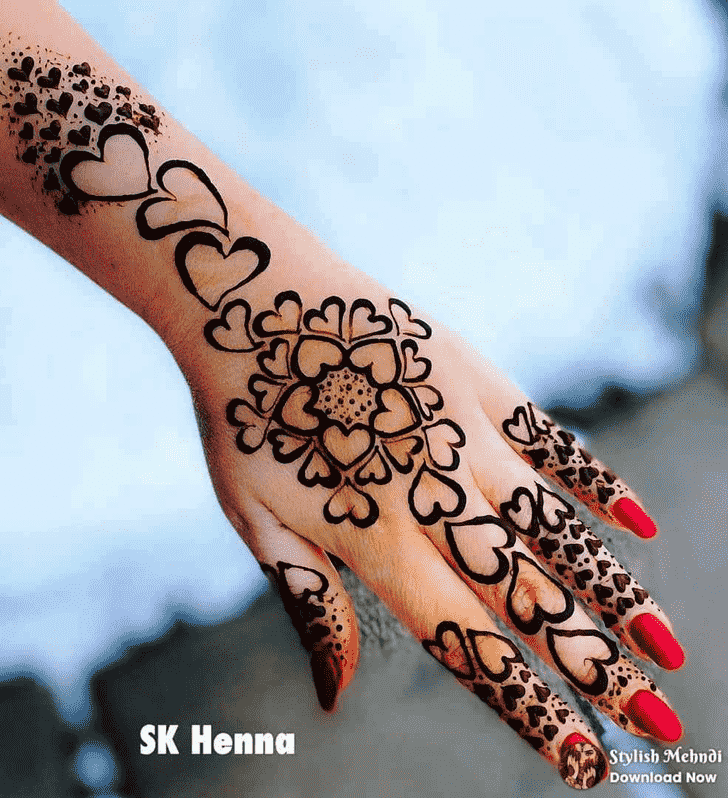 Inviting Tikki Henna Design