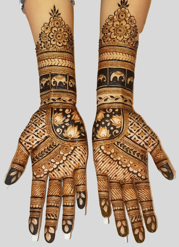 Graceful Uttarayan Henna Design