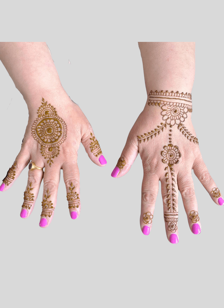 Lovely Uttarayan Mehndi Design