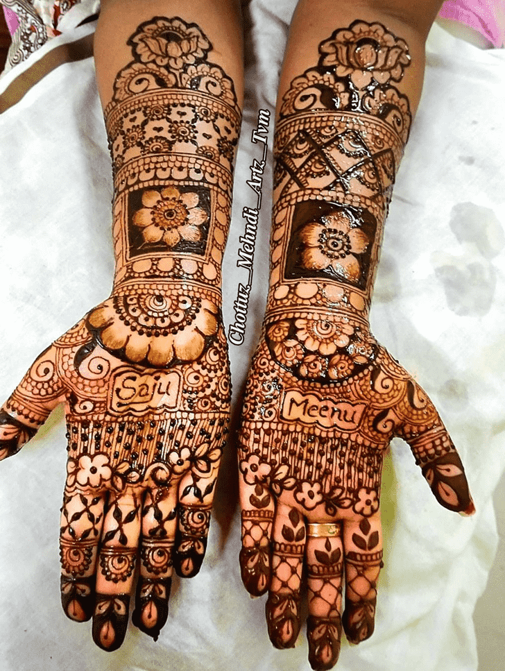 Captivating Valentines Day Henna Design
