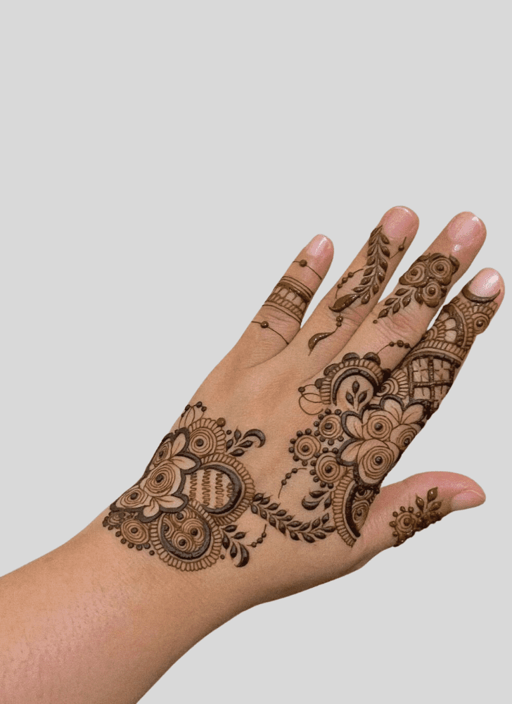 Wonderful Vrindavan Mehndi Design