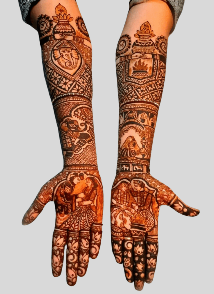 Appealing Wedding Henna Design