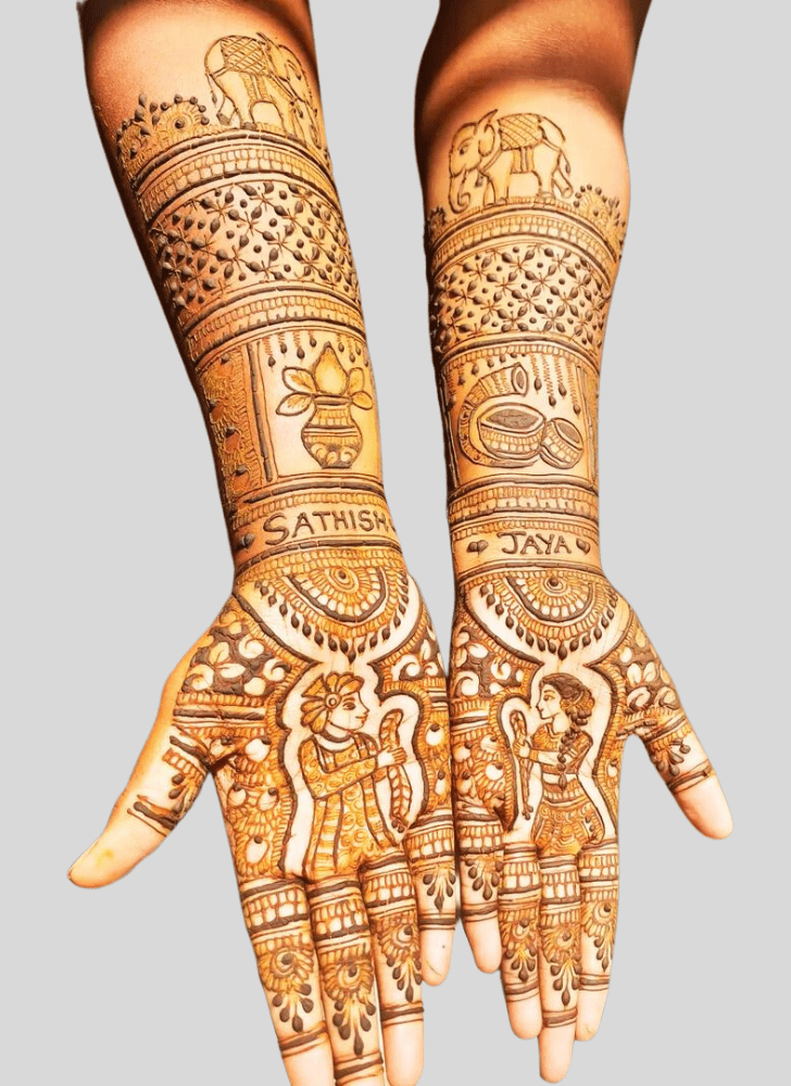 Pleasing Wedding Henna Design