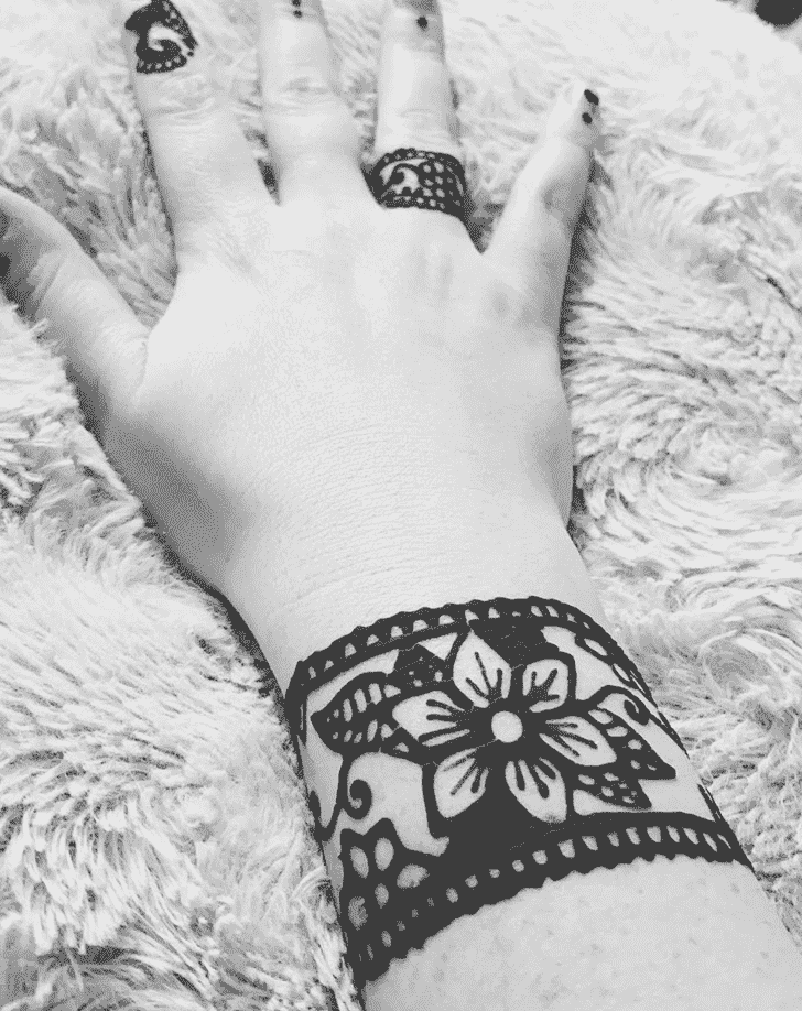 Superb Wrist Henna design